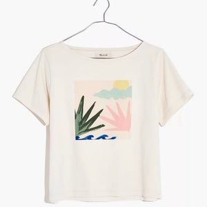 Madewell Cropped Boxy Tee L